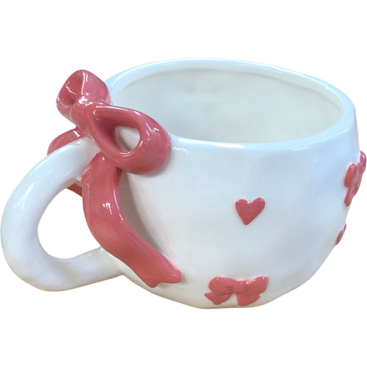 Decorative Mug With Pink Bow Handle