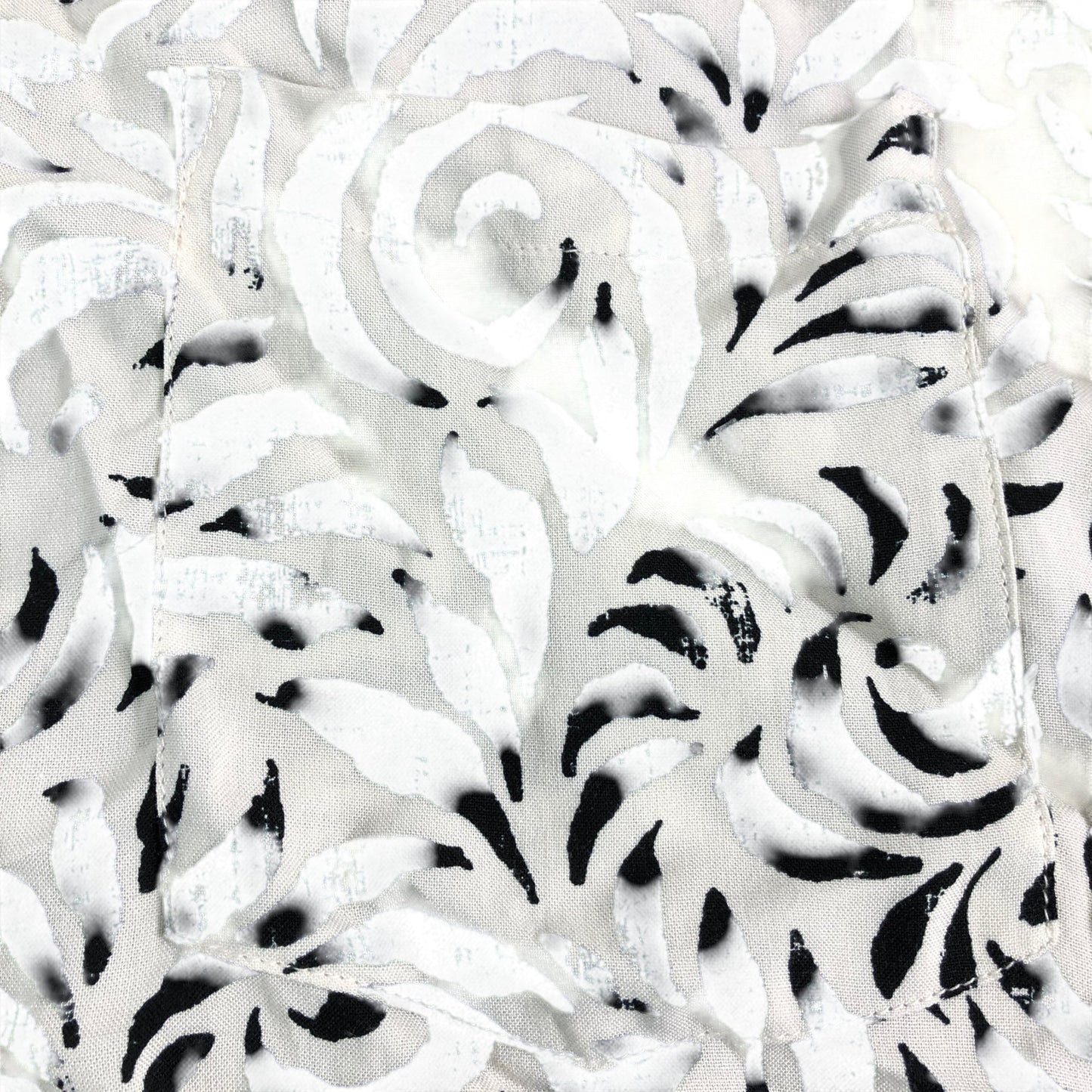 River Island Floral Print Shirt UK8 Women's Casual Button Up Top Black White