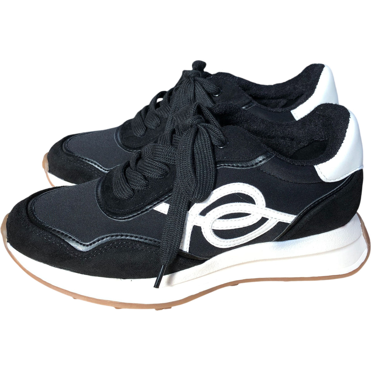 River Island Women's Black Lace Up Sneakers