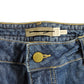 Women's High Rise Denim Jeans Casual Blue Wide Leg UK14