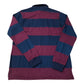 Lagooners Men's Cedar Rugby Top Burgundy Navy Long Sleeve Shirt Size M