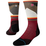 Stance Jimmy Chin Merino Wool Crew Hiking Socks FreshTek Red Black