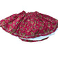 Trotters Red Floral Print Skirt Size 10-11 Years Girls Cotton Elastic Waist