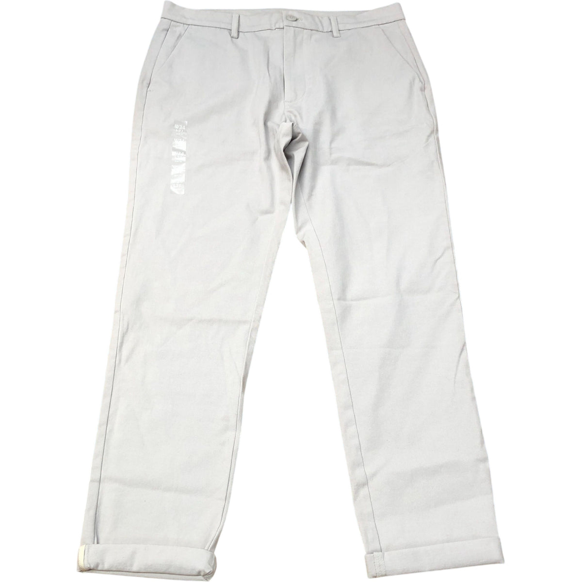 Beige Slim Fit Chino Trousers Size 34x31