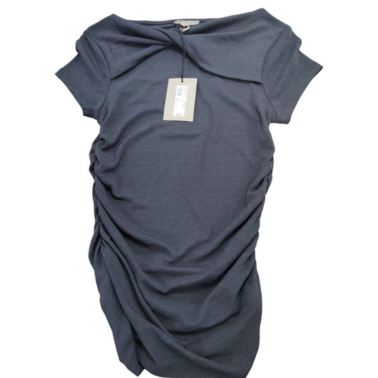 River Island Smock Top UK6 Women's Dark Grey Casual Sleeves Stretchy