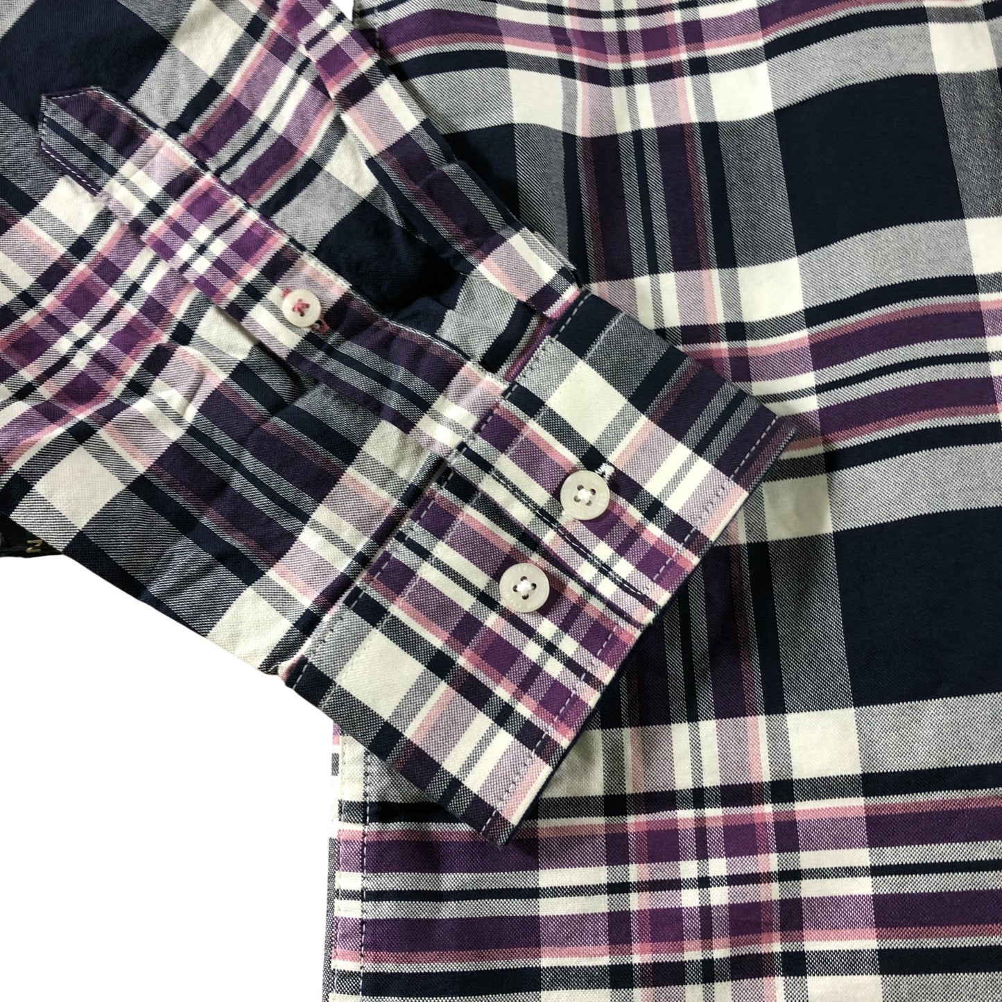 Crew Clothing Company Check Shirt XL Mens Classic Fit Cotton Navy Purple