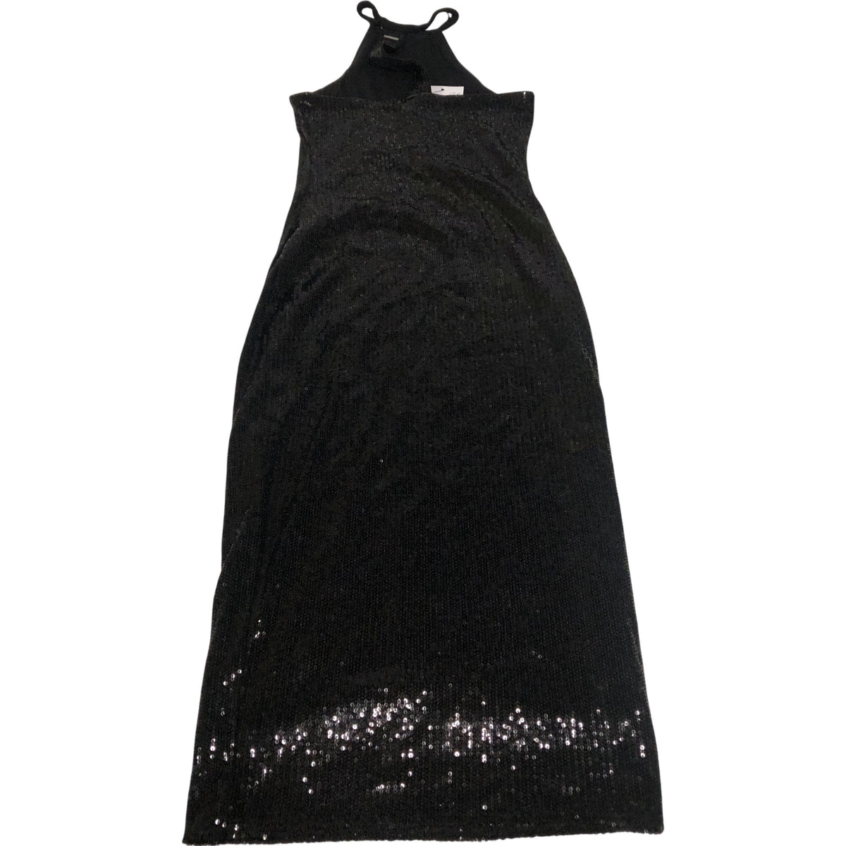 Black Halter Neck Sequin Maxi Dress Women's Evening Wear UK8