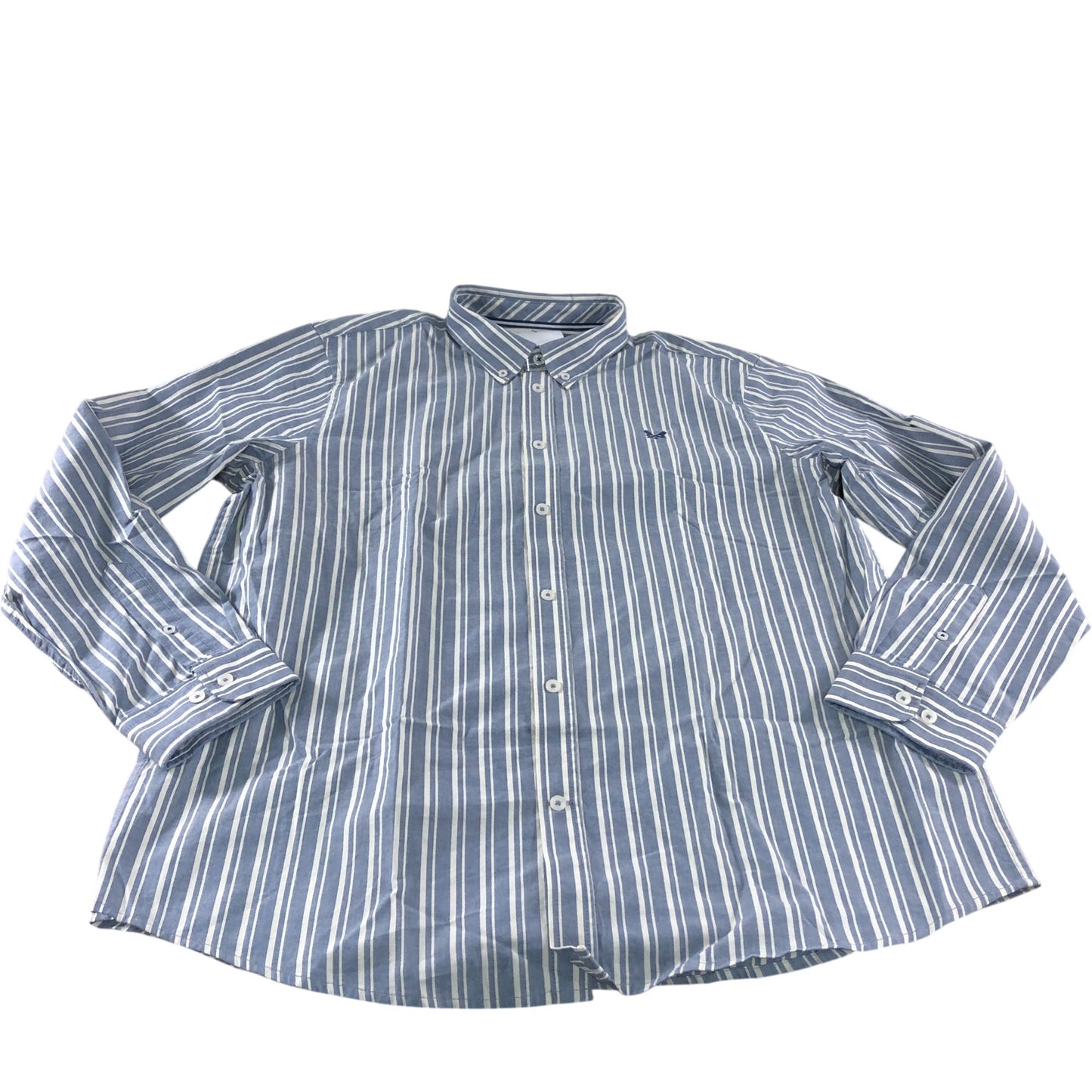 Crew Clothing Company Classic Fit XL Shirt Men's Long Sleeve Striped Blue White