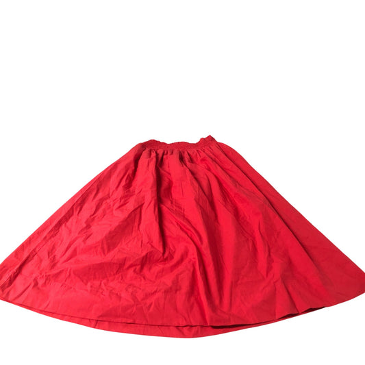 River Island Girls Red Cotton Skirt Size 11 12 Years Elastic Waist