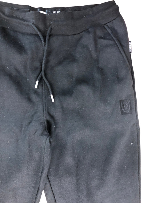 DUCK & COVER Black Joggers Large Men's Activewear Cotton Blend Trousers