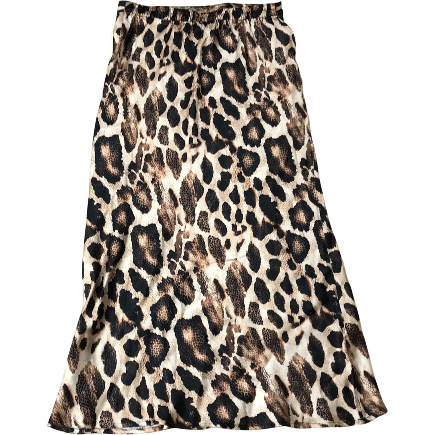 Women's Renzo Midi Slip Skirt Size 10 Animal Print Polyester