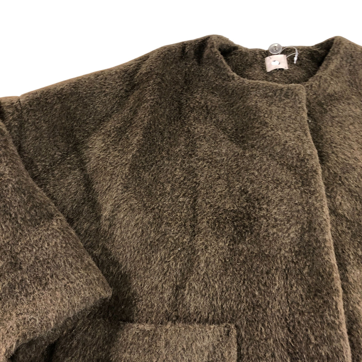 Women's Brown Textured Jacket With Pockets Size Large