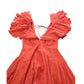River Island UK6 Women's Orange Maxi Dress Ruffled Sleeves Summer Fashion
