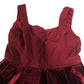 Evening Dress UK12 Women's Burgundy Velvet Spaghetti Straps
