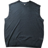 River Island Studios Navy Sleeveless Knit Jumper Top Size L