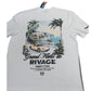 River Island Casa Grand Hotel  Rivage T Shirt M Men's White Graphic Printed Top