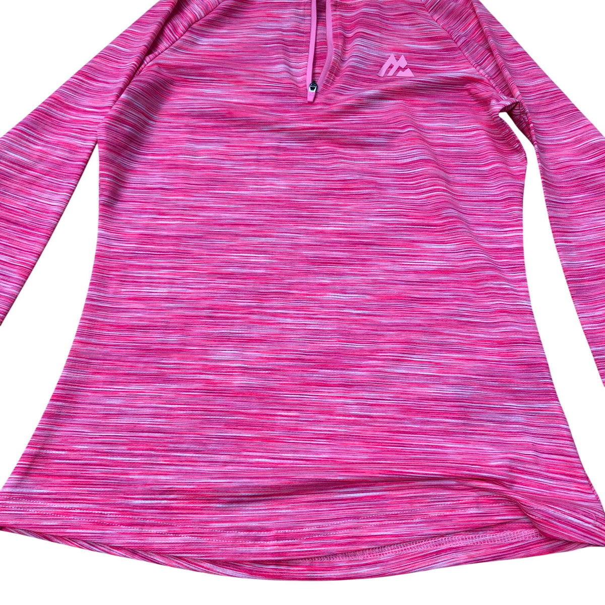 Montirex Zip Neck Top UKXS Women's Long Sleeve Sportswear Pink Stripe