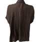River Island Smarten To Go Blouse XS Women's Brown Button Front Top