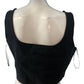 River Island Black 60s Riv Sol Cropped Top L Women Sleeveless Cotton Blend