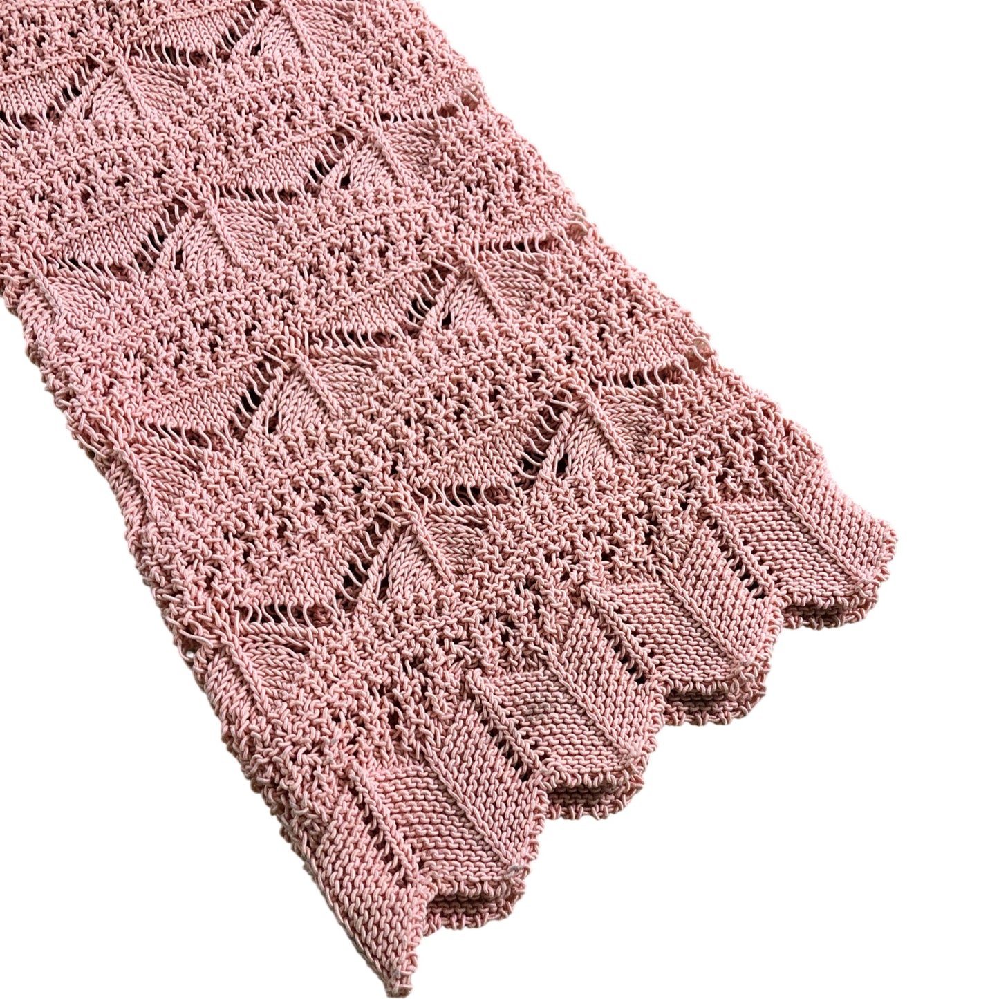 River Island Crochet Sweater UK S Women's Pink Lace Long Sleeve Top