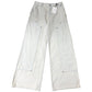 Zara Wide Leg Jeans UK 8 Tall Women's High Waisted Cotton Pale Blue
