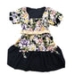 River Island Floral Dress UK8 Women's Short Sleeve Black Belted Tunic