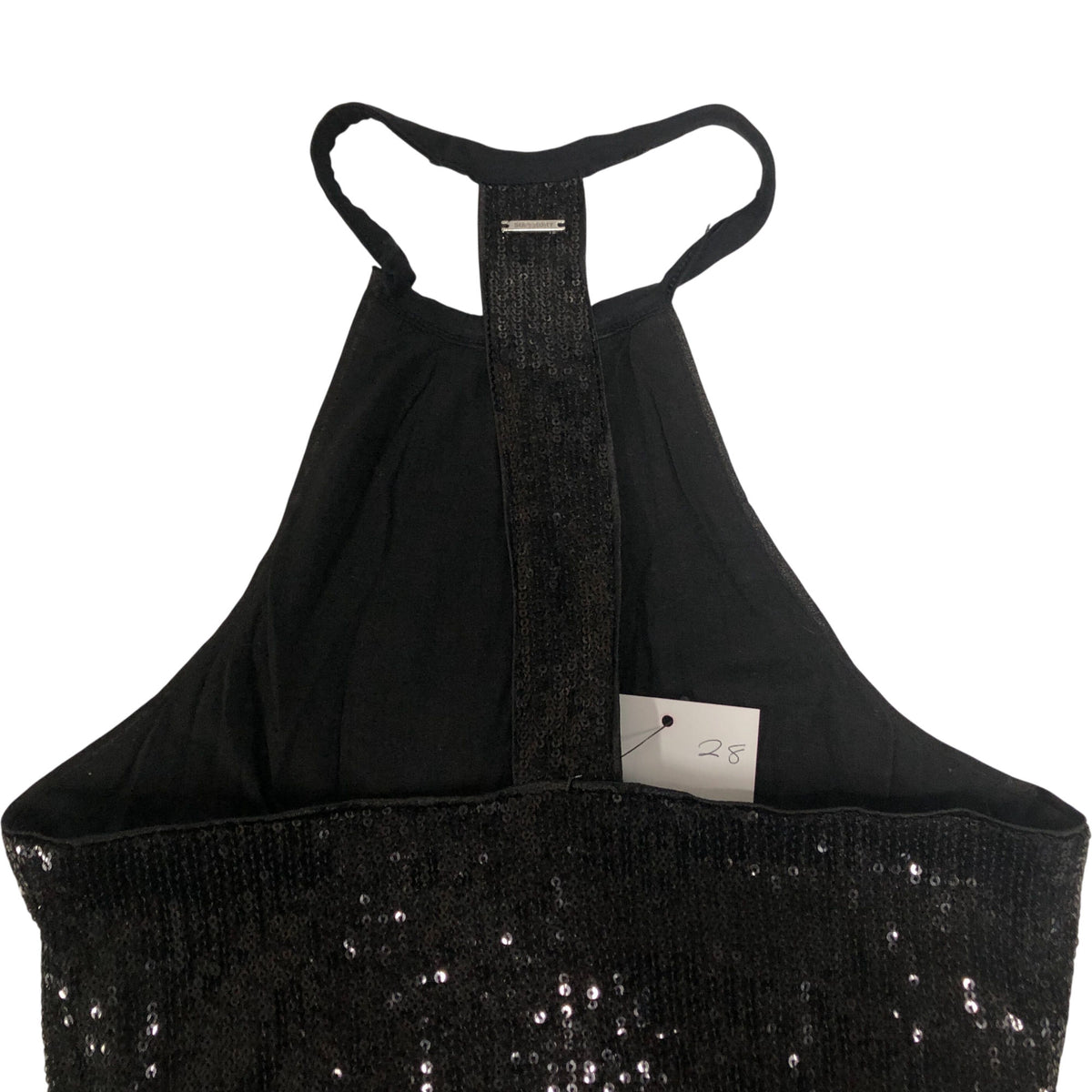 Black Halter Neck Sequin Maxi Dress Women's Evening Wear UK8
