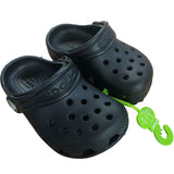 Crocs Classic Clog Kids Black Lightweight Slip On Comfortable Footwear