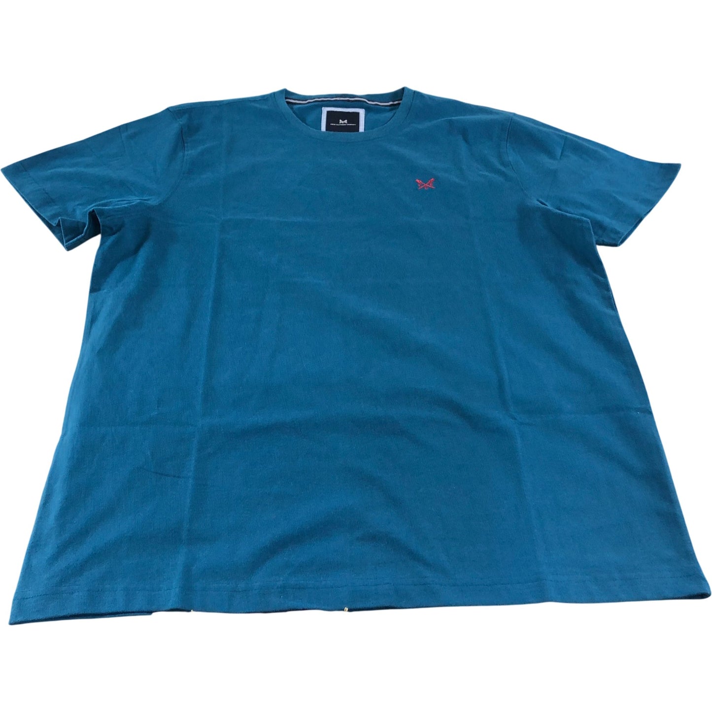 Crew Clothing Company XL Men's T-Shirt Teal Cotton Short Sleeve Top