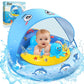 Zooi Baby Swimming Float Pool Ring Inflatable with Shade New