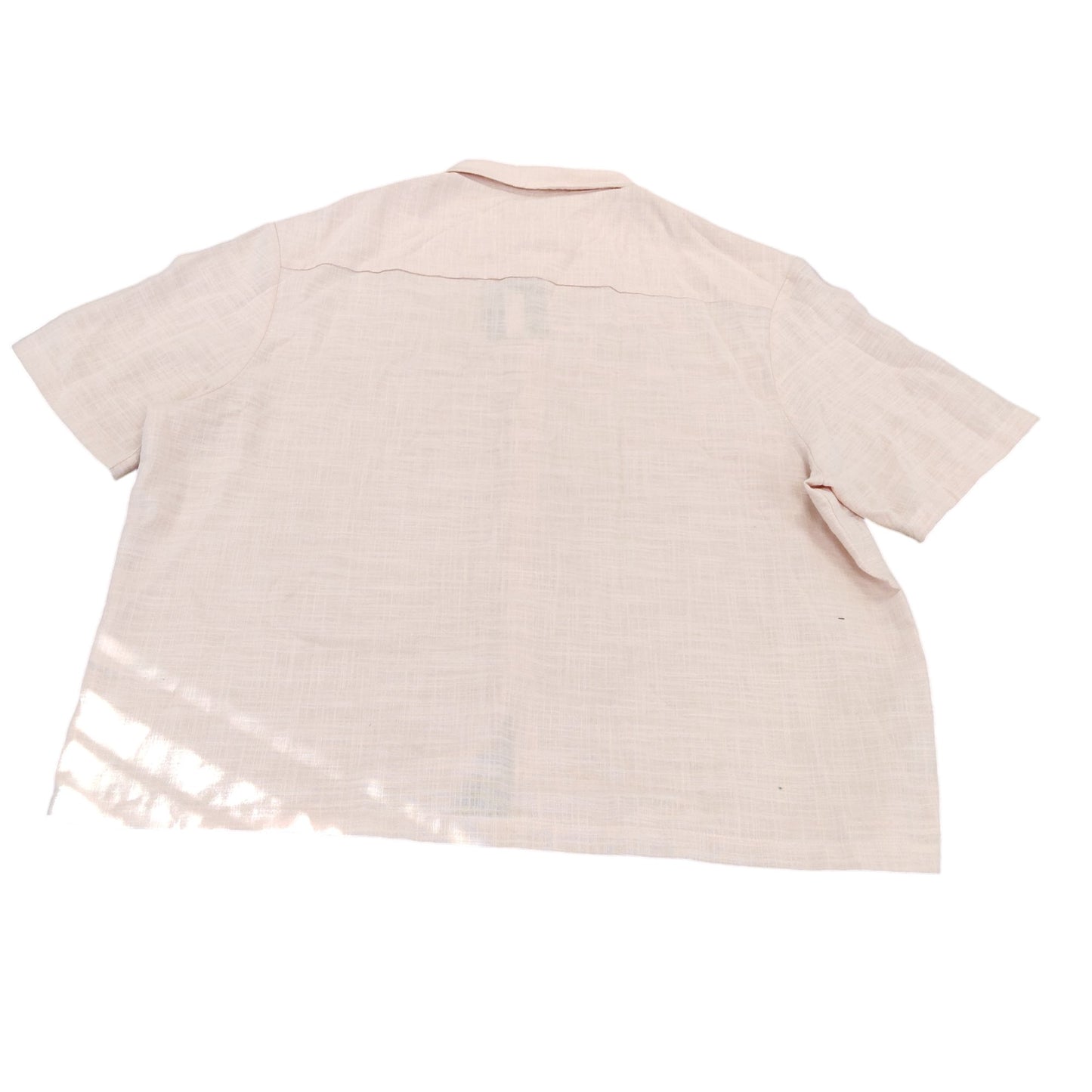 River Island Short Sleeve Shirt Size L Men's Casual Cotton Blend Pink