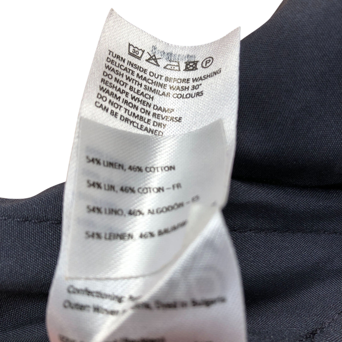 Baukjen Linen Blend Trousers UK Size 12 Women's Casual Blue Summer Style