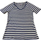 Boden Blue Striped T-Shirt - Size 10