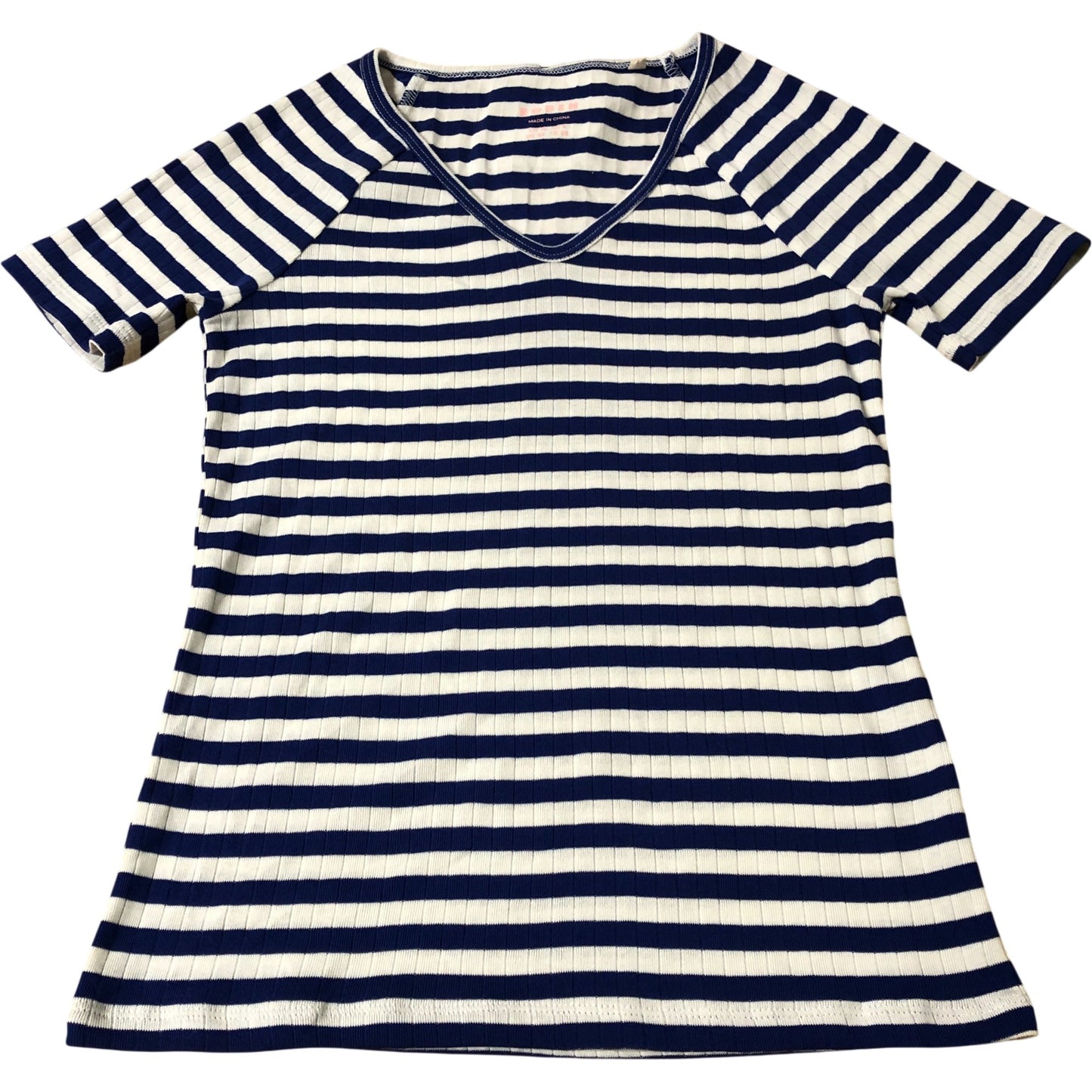 Boden Blue Striped T-Shirt - Size 10