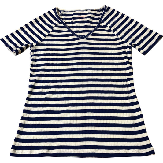 Boden Blue Striped T-Shirt - Size 10