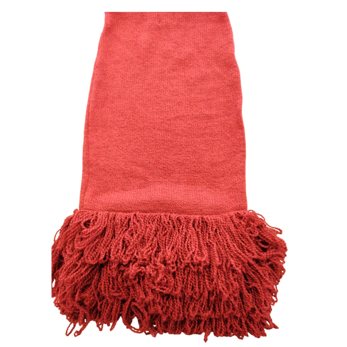River Island Red Fringed Skirt UK S Women's Knitted Warm Fashion