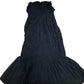 Pleated Midi Dress Women's Navy Blue Lightweight Summer UK10