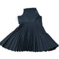 River Island Pleated Dress UK12 Women's Black White Collar Elegant Sleeveless