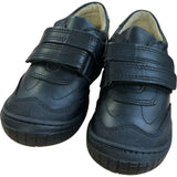 Hampton Jude Leather School Shoe Kids Black Athletic Trainers 9.5 Youth