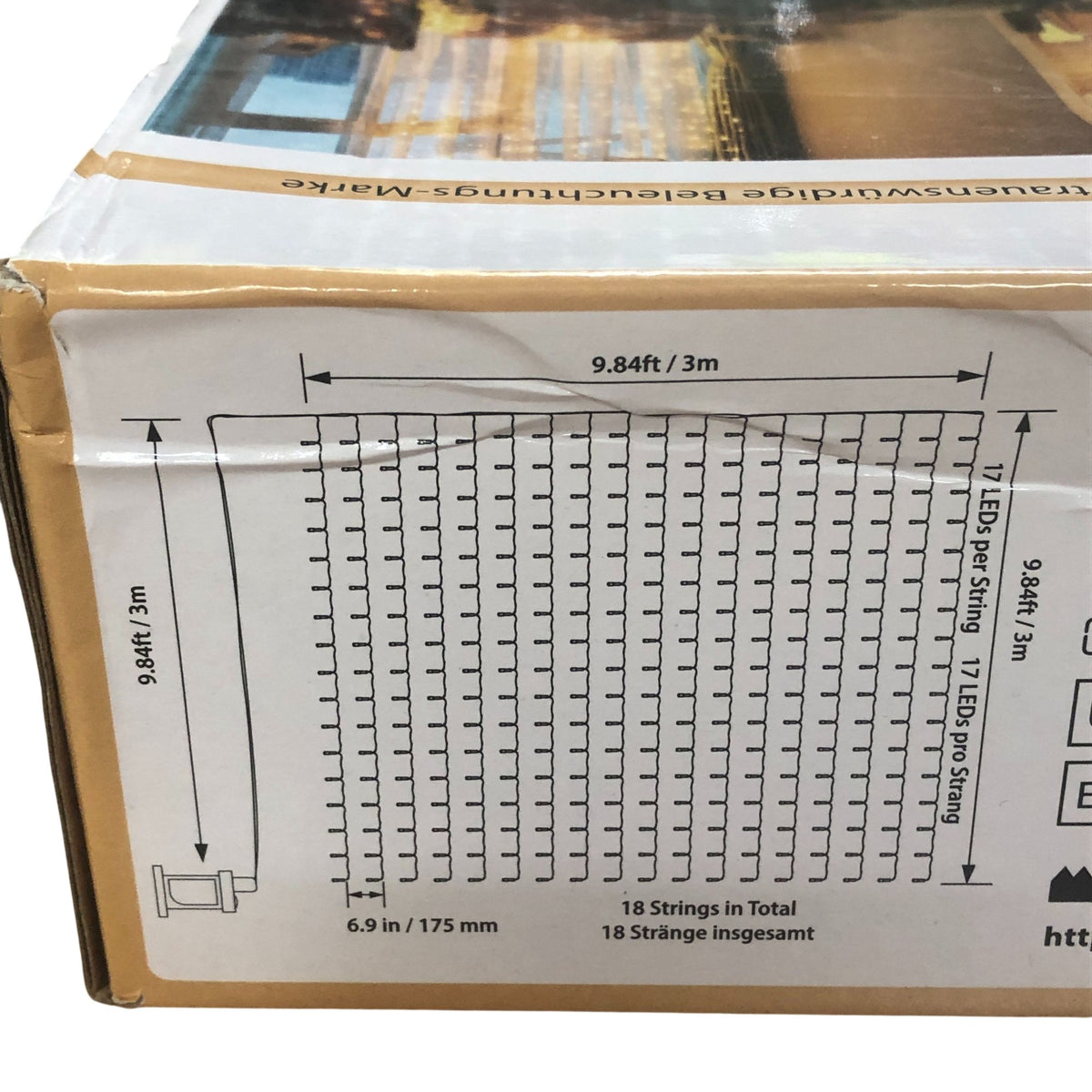 Lightnum LED Curtain Lights 306 LEDs Warm White Cool White 8 Modes IP44