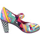 Hot Chocolate Design Geometric Heels Size UK 8 Women's Colourful Patterned Shoes