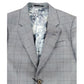 River Island Studios Grey Check Blazer UK38 Men Tailored Formal Jacket
