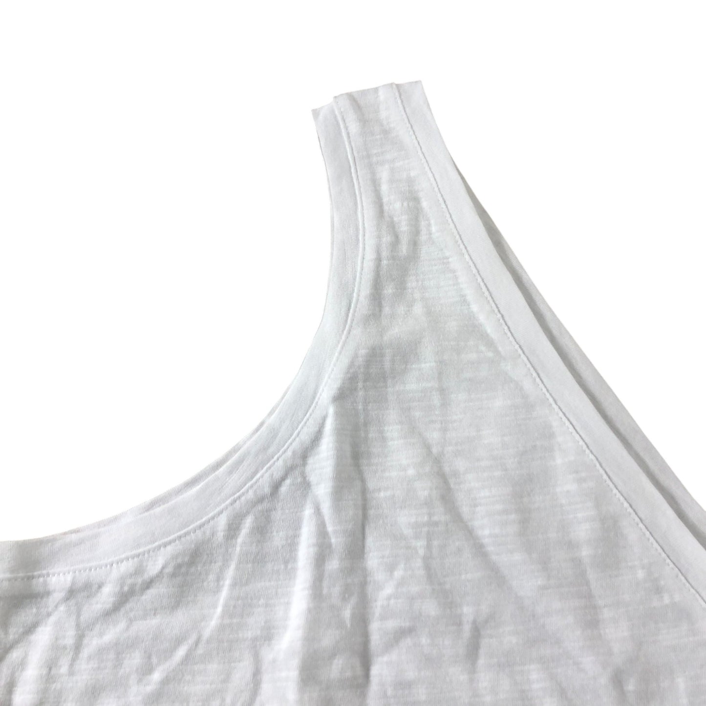 Boden White V Neck Vest Top - Size 18