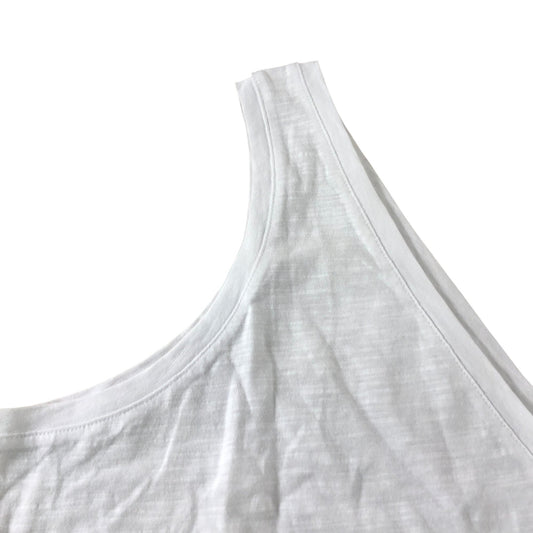 Boden White V Neck Vest Top - Size 18