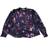 Baukjen Sabrina Printed Blouse Plum Watercolour Floral Size 16