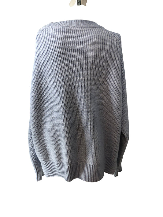 Light Blue Chunky Knit Sweater Women's Oversized Casual Jumper Size 20