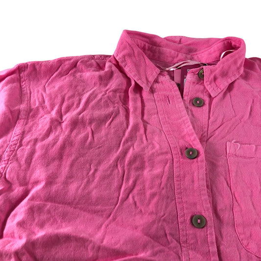 River Island Pink Button Up Shirt Medium Womens Long Sleeve Casual Top