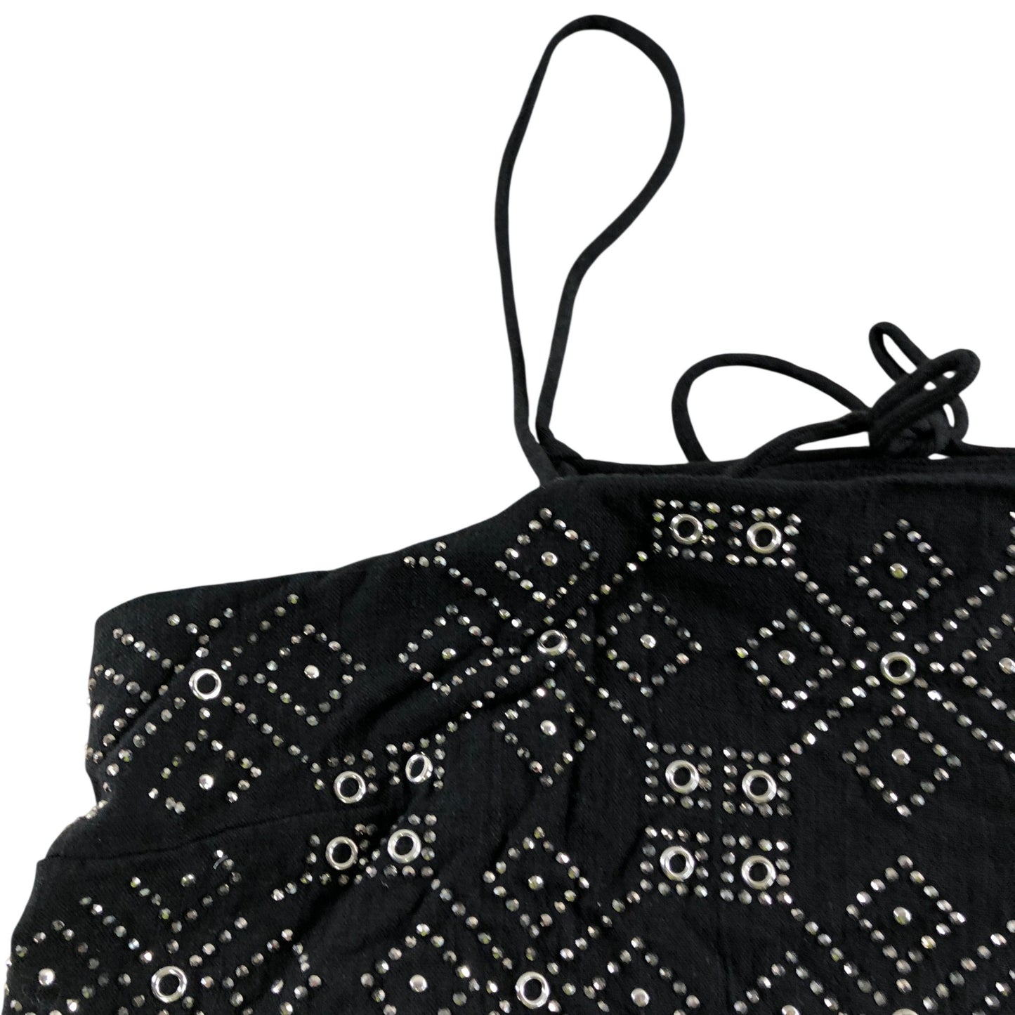 River Island Women's Black Embellished Camisole Top Size UK12