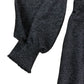 Black Sparkly Maxi Dress UK4 Petite Women's Long Sleeve V-Neck