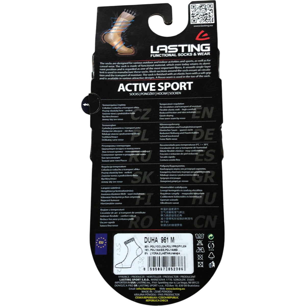 Lasting DUHA 961 M Functional Thermo Socks Active Sport Men's Size 25-27